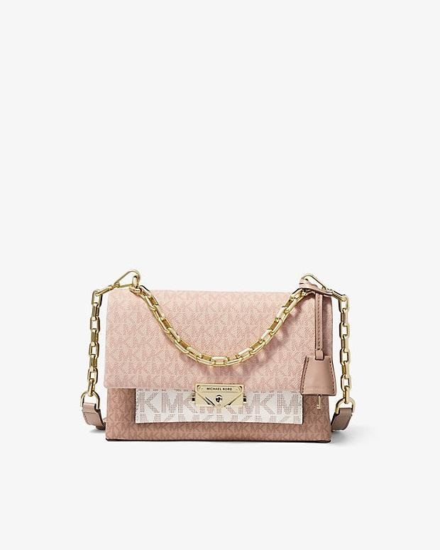 Michael Kors Cece Extra-Small Color-Block Logo Crossbody Bag, Pink-20249067