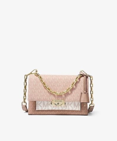 Michael Kors Cece Extra-Small Color-Block Logo Crossbody Bag, Pink-20249066