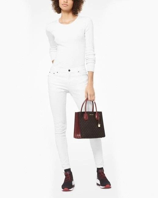 Michael Michael Kors Mercer Medium Logo Accordion Crossbody - Image 2