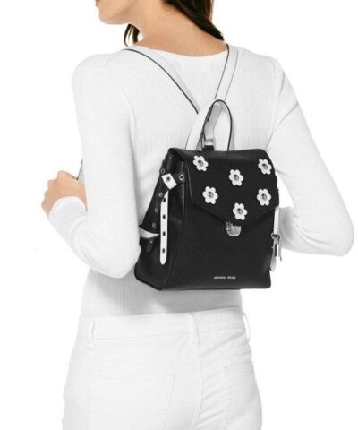 products michael michael kors bristol small floral black white leather backpack 23132982 0 2