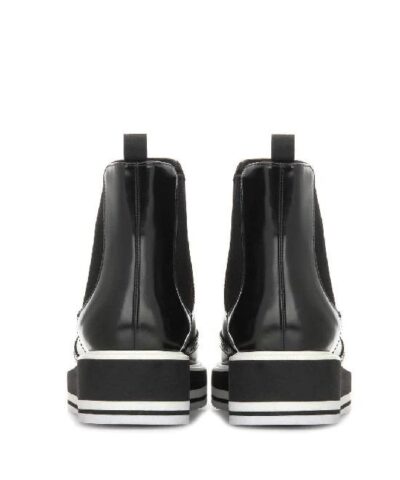 Prada Micro-Sole Wing-Tip Chelsea Boot, Black (Nero) - Image 3