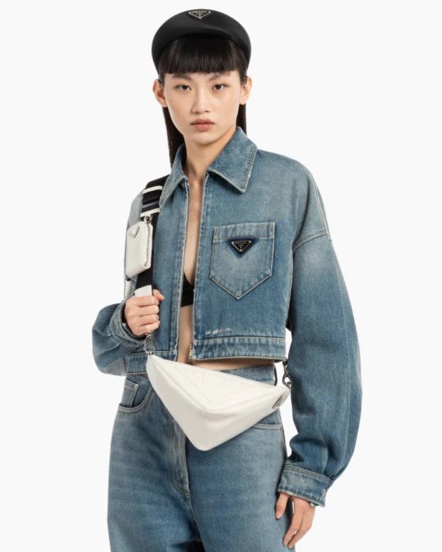 Alternative view of Prada Leather Prada Triangle Shoulder Bag
