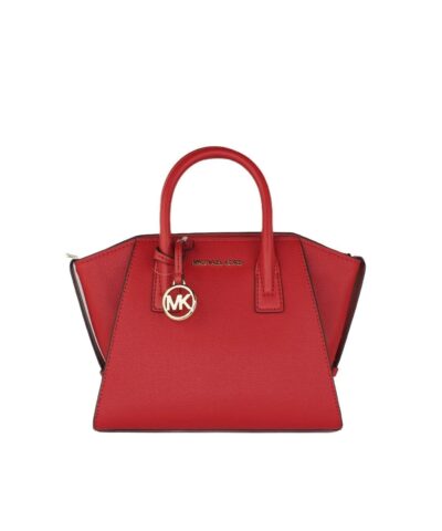 Michael Kors Avril Small Top Zip Flame Pebble Leather Satchel-20237779