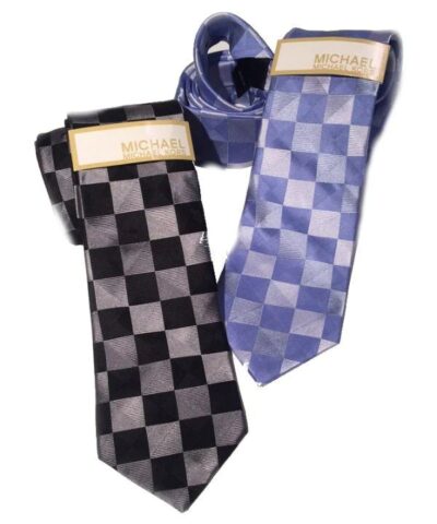 products ties michael kors regular tie mens checkers check black silk neck tie 2