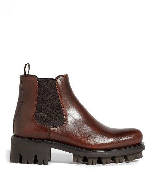 Prada Leather Lug Chelsea Boots-20227896