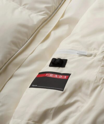 Prada Technical Nylon Puffer Jacket, White - Image 8