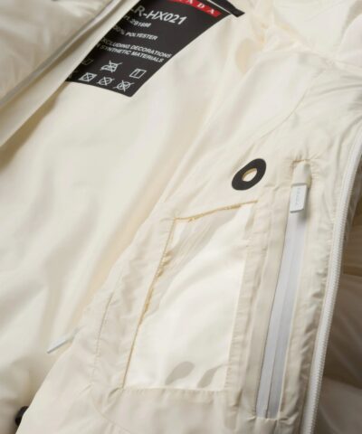 Prada Technical Nylon Puffer Jacket, White - Image 7