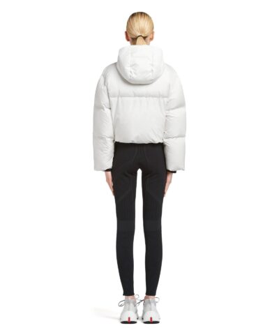 Prada Technical Nylon Puffer Jacket, White - Image 5