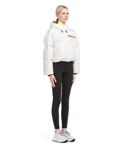 Prada Technical Nylon Puffer Jacket, White - Image 4