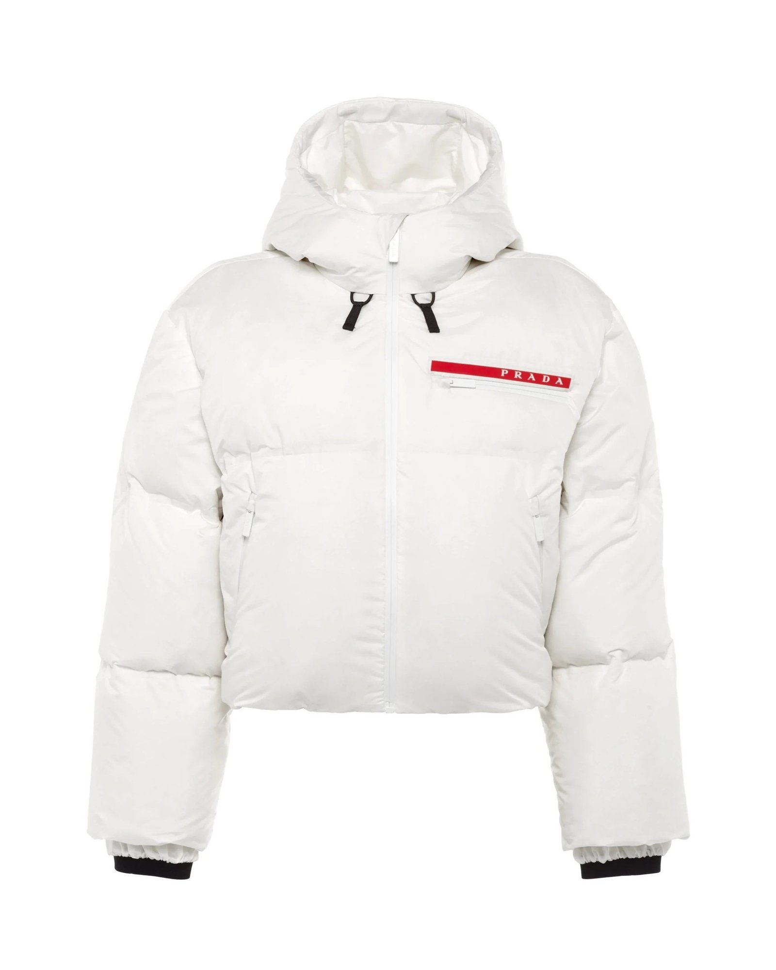 Alternative view of Prada Technical Nylon Puffer Jacket, White