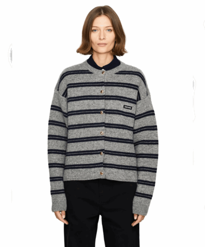 Alternative view of Miu Miu Striped-Pattern Cardigan