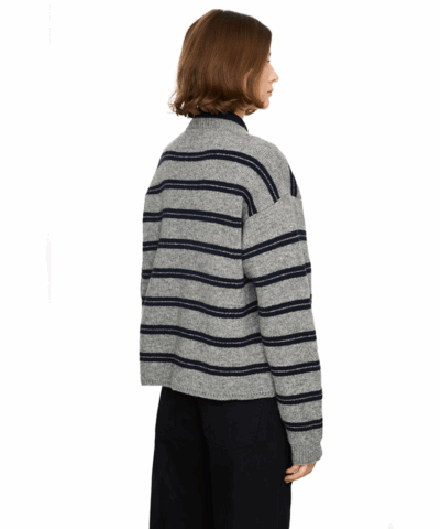 Miu Miu Striped-Pattern Cardigan - Image 3