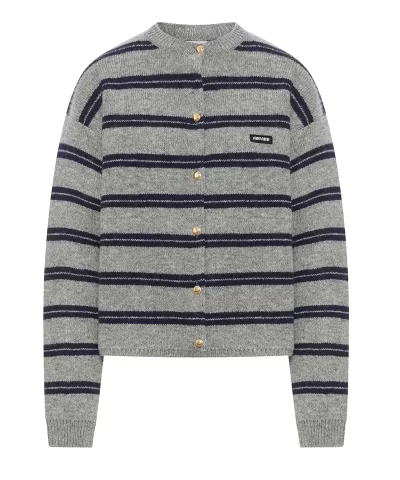Miu Miu Striped-Pattern Cardigan - Image 5