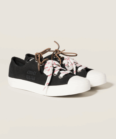 Alternative view of Miu Miu Washed Denim Sneakers