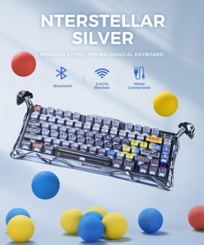 Damulin Hot-Swappable Wireless Mechanical Keyboard - K1 Pro 75% Layout, RGB, Aluminum Alloy - Image 12