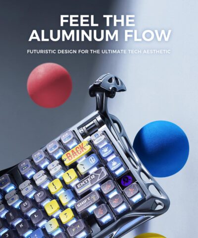 Damulin Hot-Swappable Wireless Mechanical Keyboard - K1 Pro 75% Layout, RGB, Aluminum Alloy - Image 13