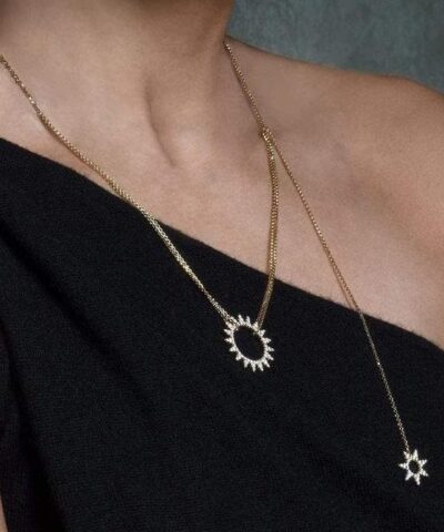 Apm Monaco Adjustable Necklace Whit Double Sun Pendants 20251072 1