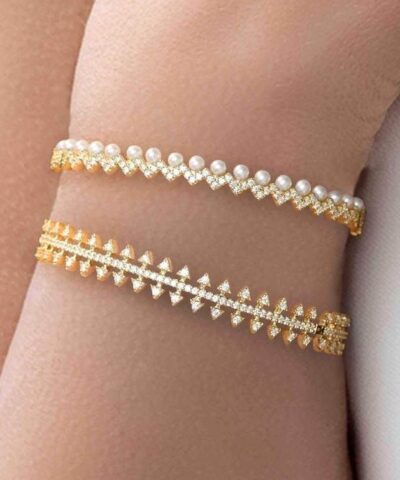 Apm Monaco Adjustable Up And Down Bracelet Whit Pearls 20251067 1