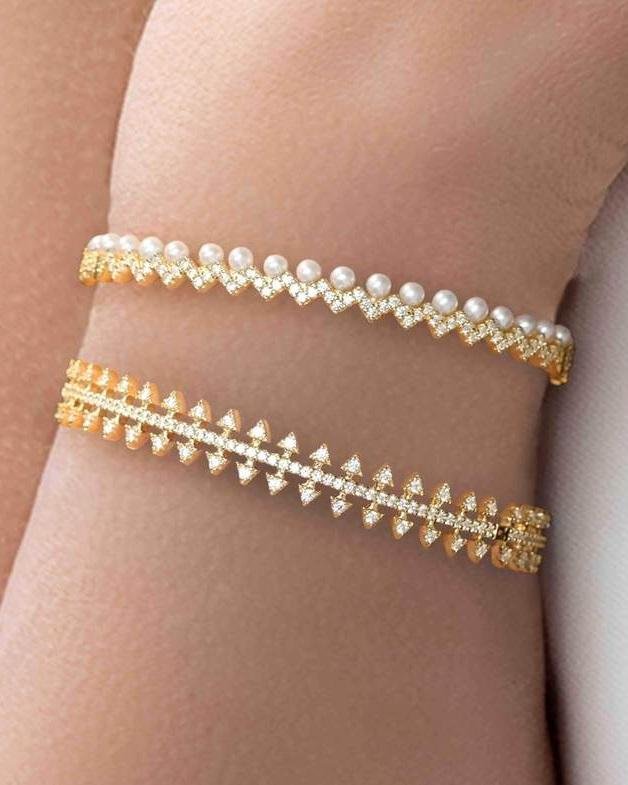 Alternative view of Apm Monaco Adjustable Up And Down Bracelet Whit Pearls