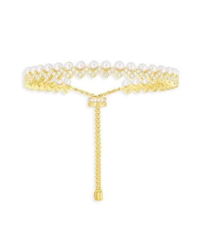 Apm Monaco Adjustable Up And Down Bracelet Whit Pearls 20251067 2