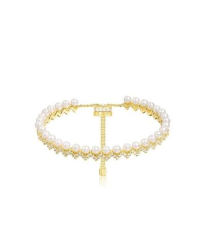 Apm Monaco Adjustable Up And Down Bracelet Whit Pearls-20251067