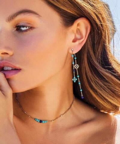 Alternative view of Apm Monaco Dainty Chain Drop Earrings