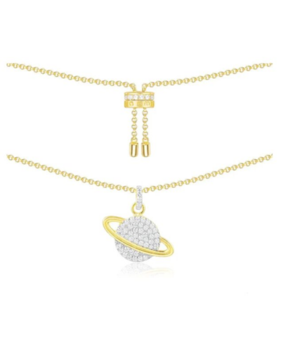 Apm Monaco Planet Adjustable Necklace - Yellow Silver-20257736