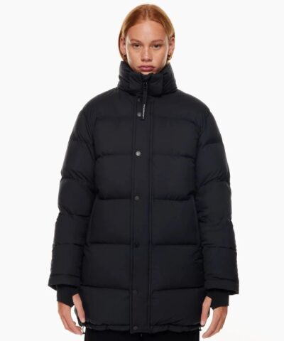 Aritzia The Super Puff™ Black Mid-Length Goose-Down Puffer Jacket-20236197