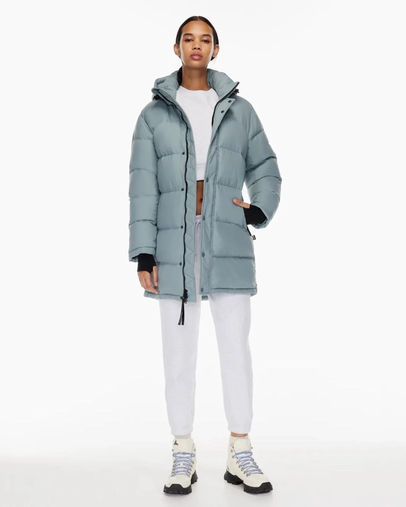 Alternative view of Aritzia The Super Puff™ Blue Mid-Length Goose-Down Puffer Jacket