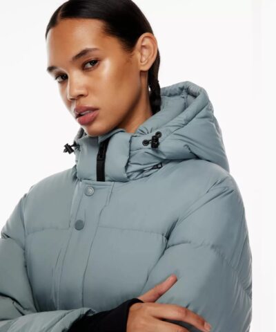 Aritzia The Super Puff™ Blue Mid-Length Goose-Down Puffer Jacket - Image 6