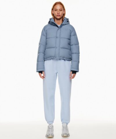 Aritzia The Super Puff%E2%84%A2 Blue Shorty Cropped Goose Down Puffer Jacket 20236287 8