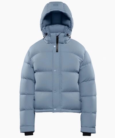 Aritzia The Super Puff™ Blue Shorty Cropped Goose-Down Puffer Jacket-20236288
