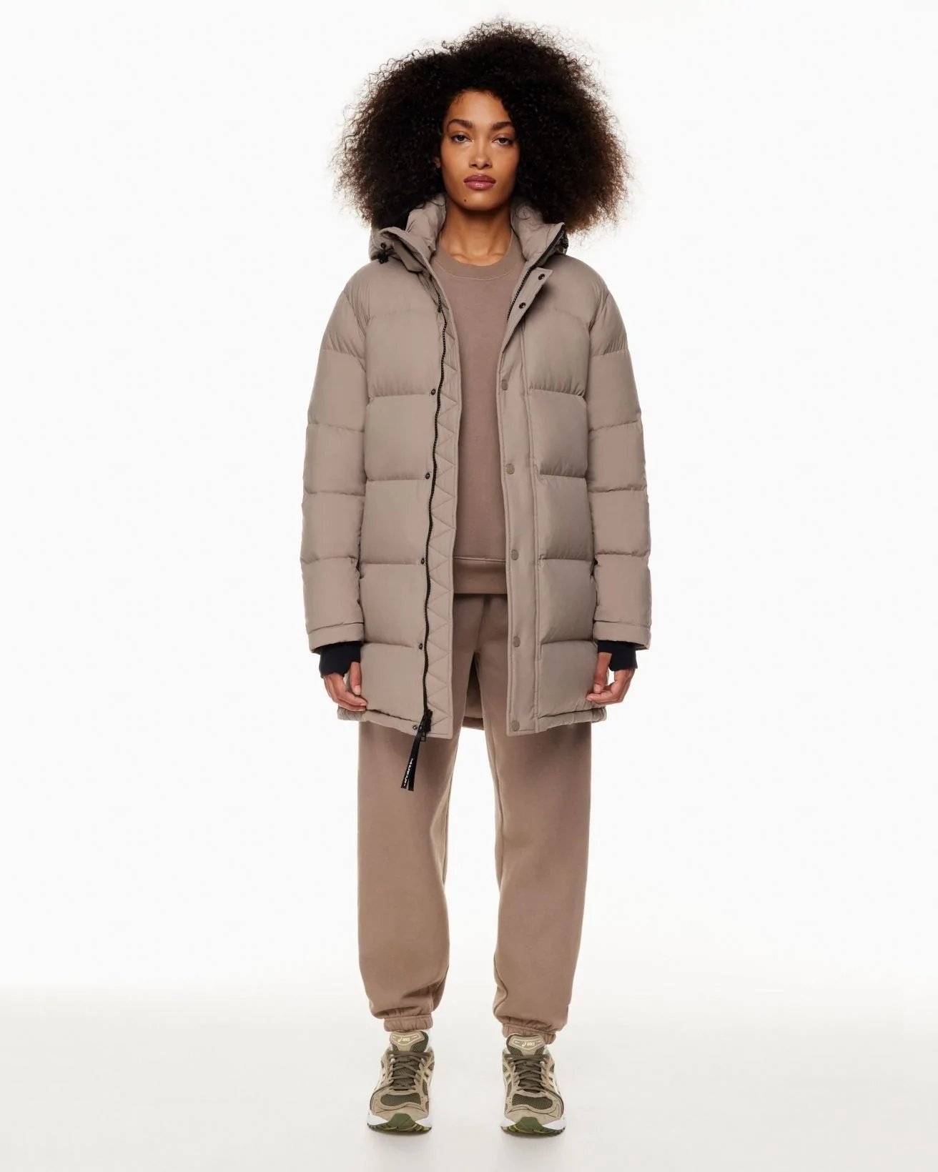 Alternative view of Aritzia The Super Puff™ Taupe Mid-Length Goose-Down Puffer Jacket