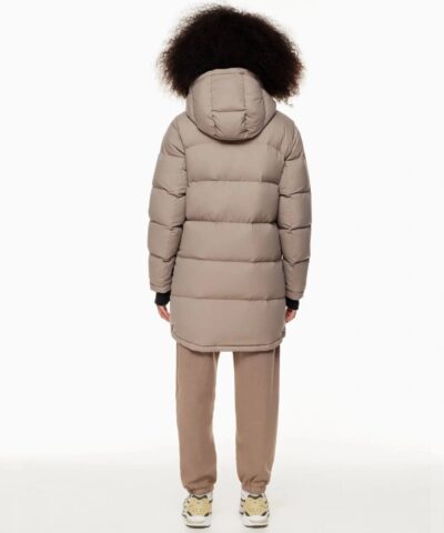 Aritzia The Super Puff%E2%84%A2 Taupe Mid Length Goose Down Puffer Jacket 20236184 3