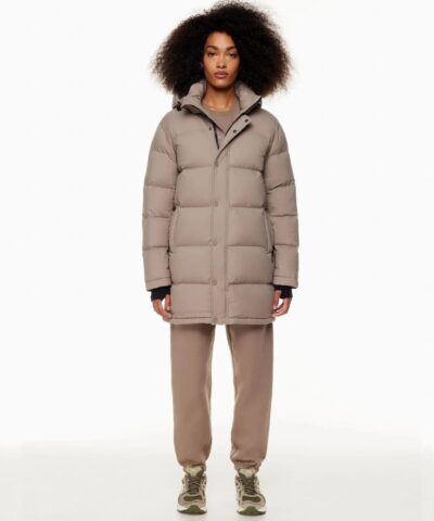 Aritzia The Super Puff%E2%84%A2 Taupe Mid Length Goose Down Puffer Jacket 20236184 4