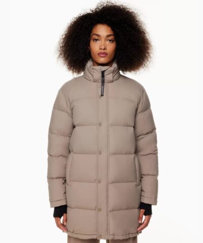 Aritzia The Super Puff™ Taupe Mid-Length Goose-Down Puffer Jacket-20236184