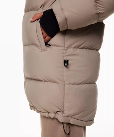 Aritzia The Super Puff%E2%84%A2 Taupe Mid Length Goose Down Puffer Jacket 20236184 5