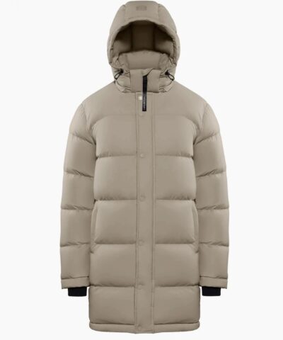 Aritzia The Super Puff™ Taupe Mid-Length Goose-Down Puffer Jacket-20236188