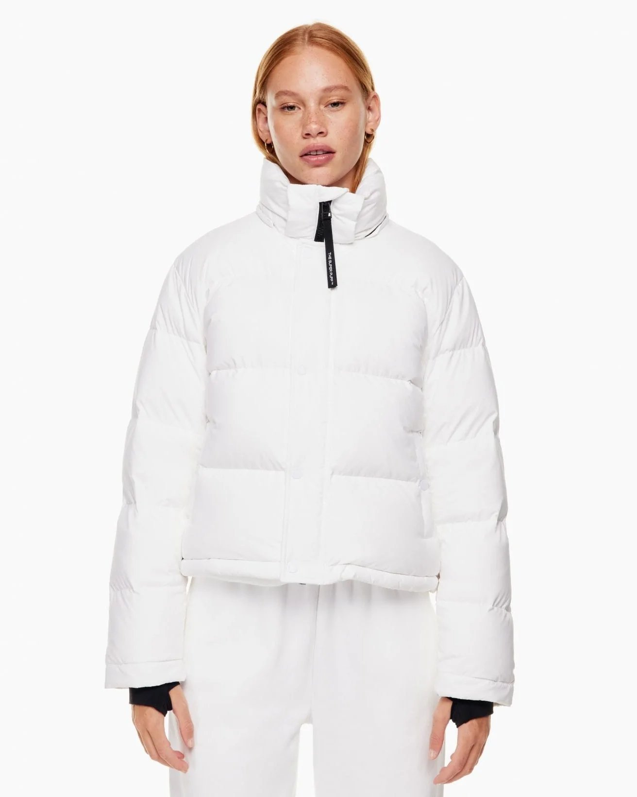 Aritzia The Super Puff™ White Shorty Cropped Goose-Down Puffer Jacket-20236274