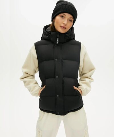Aritzia Tna The Super Puff™ Black Vest Goose-Down Puffer Vest-20236249