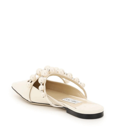 Alternative view of Jimmy Choo Amaya Faux Pearl-Embellished Patent Leather Mules