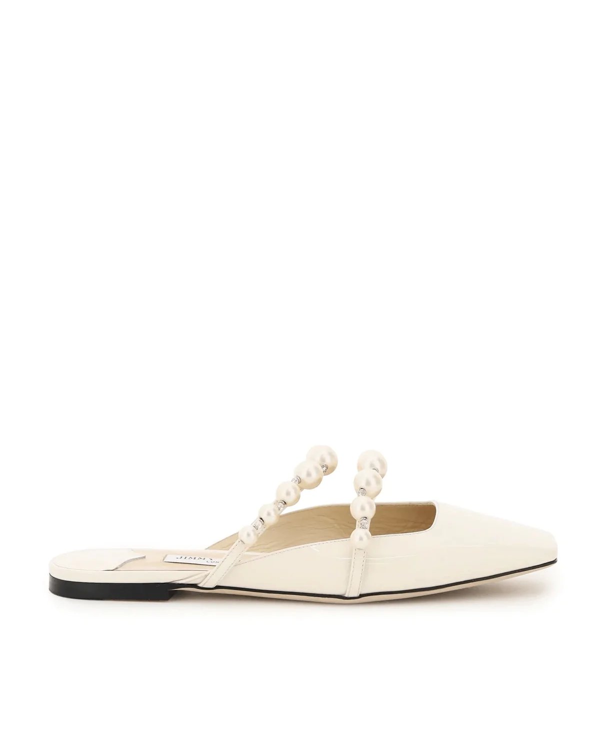 Jimmy Choo Amaya Faux Pearl-Embellished Patent Leather Mules-20252259