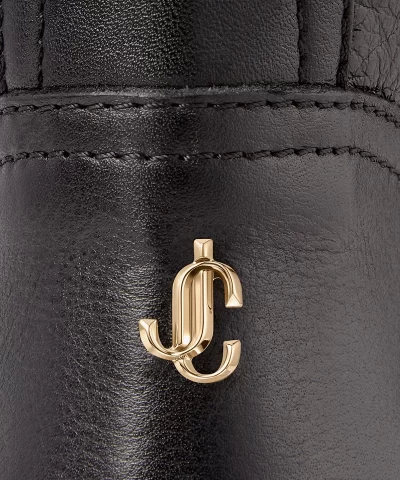 Jimmy Choo Black Smooth Leather Biker II Boots - Image 4