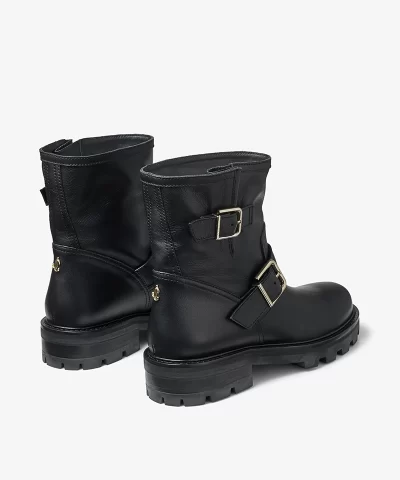 Jimmy Choo Black Smooth Leather Youth II Boots - Image 3