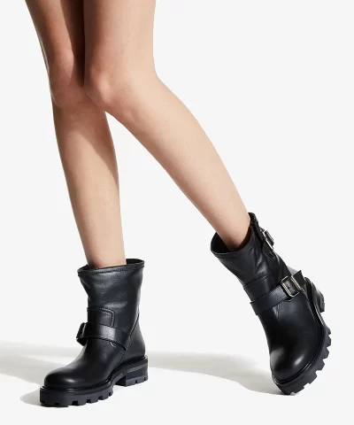 Jimmy Choo Black Smooth Leather Youth II Boots - Image 5