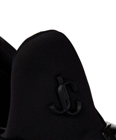Jimmy Choo Cosmos/F Black Leather Low-Top Trainers - Image 5