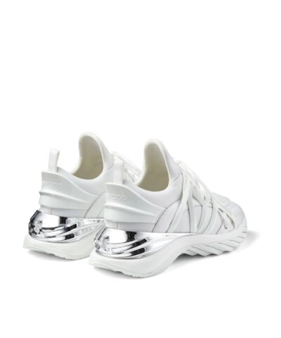 Jimmy Choo CosmosF White and Silver Low Top Trainers 20243553 3