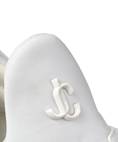 Jimmy Choo CosmosF White and Silver Low Top Trainers 20243553 4