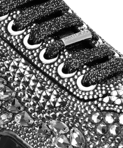 Jimmy Choo Diamond Crystal-Embellished Sneakers. - Image 4