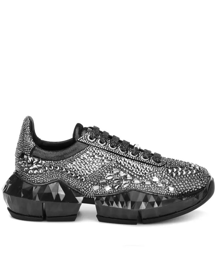 Jimmy Choo Diamond Crystal-Embellished Sneakers.-20271368